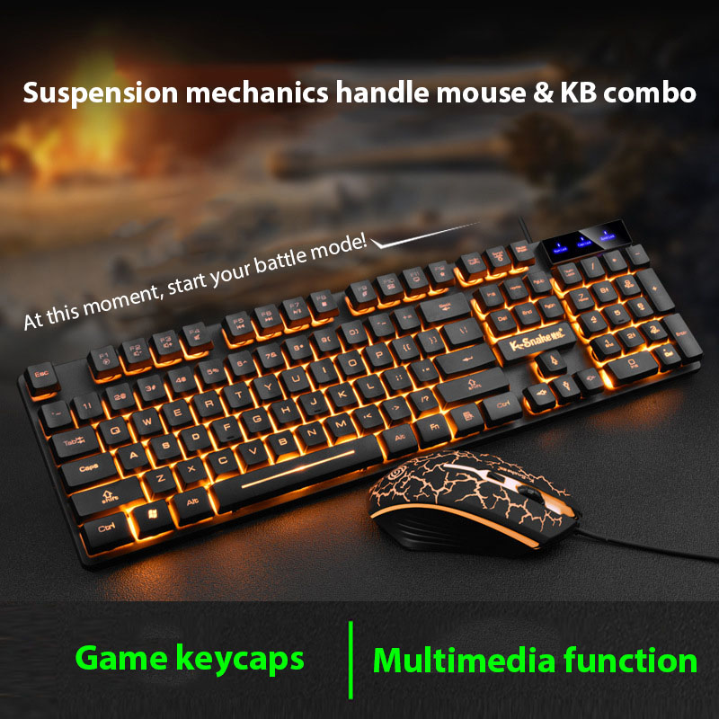 Gaming Keyboard And Mouse For Xbox - KM320 ชุดคีย์บอร์ดและเมาส์กันน้ําเกมเรืองแสงคีย์บอร์ดเรืองแสง