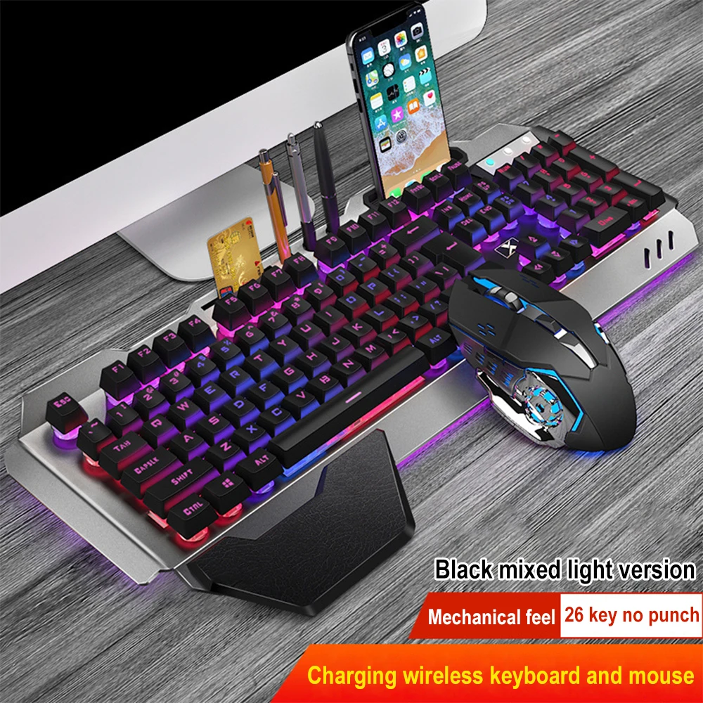 Gaming Keyboard And Mouse For Xbox - ชุดแป้นพิมพ์และเมาส์ไร้สาย2.4G แบบชาร์จไฟได้ K680คีย์บอร์ดเกมใช้พอร์ตของสำนักงาน