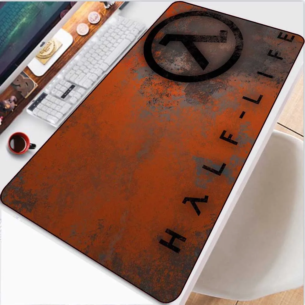 Gaming Keyboard Half - แผ่นรองเมาส์ขนาดใหญ่สำหรับนักเล่นเกมครึ่งชีวิตแผ่นรองเมาส์ลายการ์ตูนคีย์บอร์ดอะนิเมะคีย์บอร์ดอุปกรณ์เสริมสำหรับเกมแผ่นรองเมาส์กันลื่นแผ่นรองเมาส์สำหรับเล่นเกม XXL
