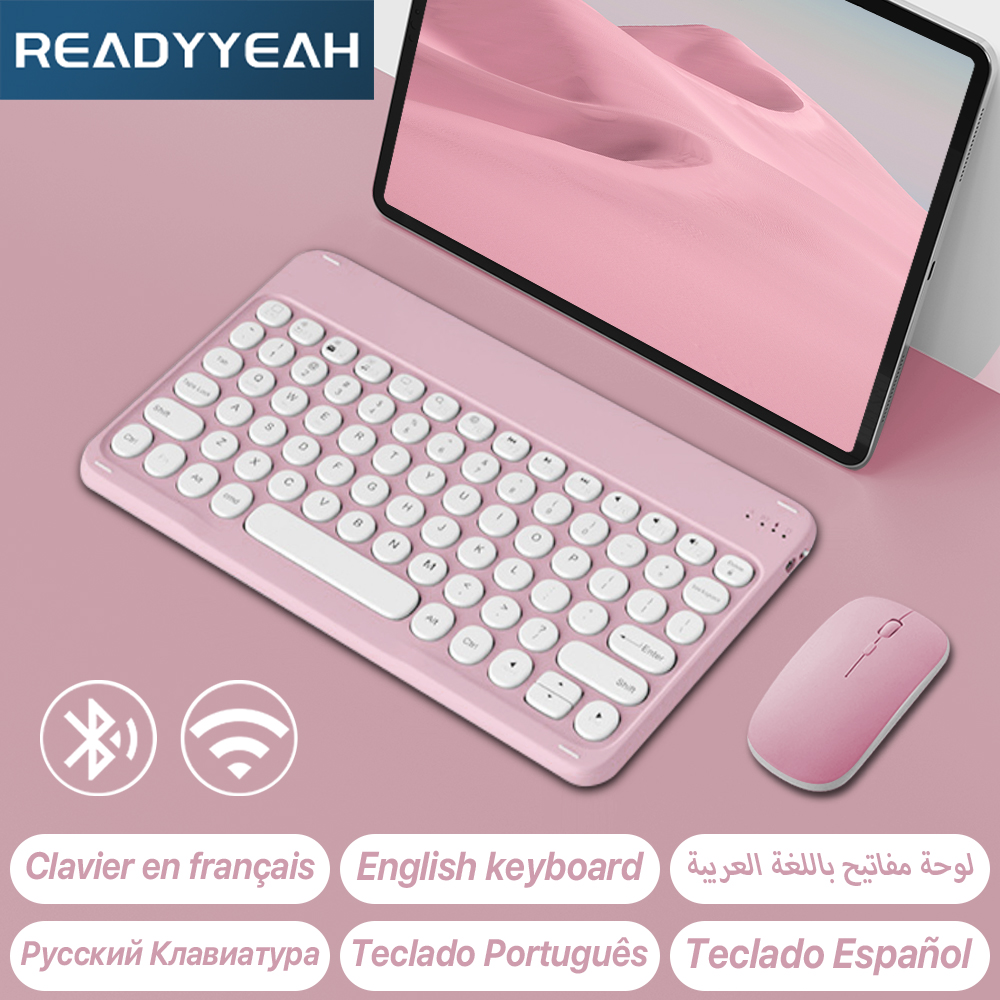 Gaming Keyboard Wireless - คีย์บอร์ดและเมาส์ไร้สายสำหรับ Apple Samsung คีย์บอร์ดบลูทูธสำหรับ iPad iPhone