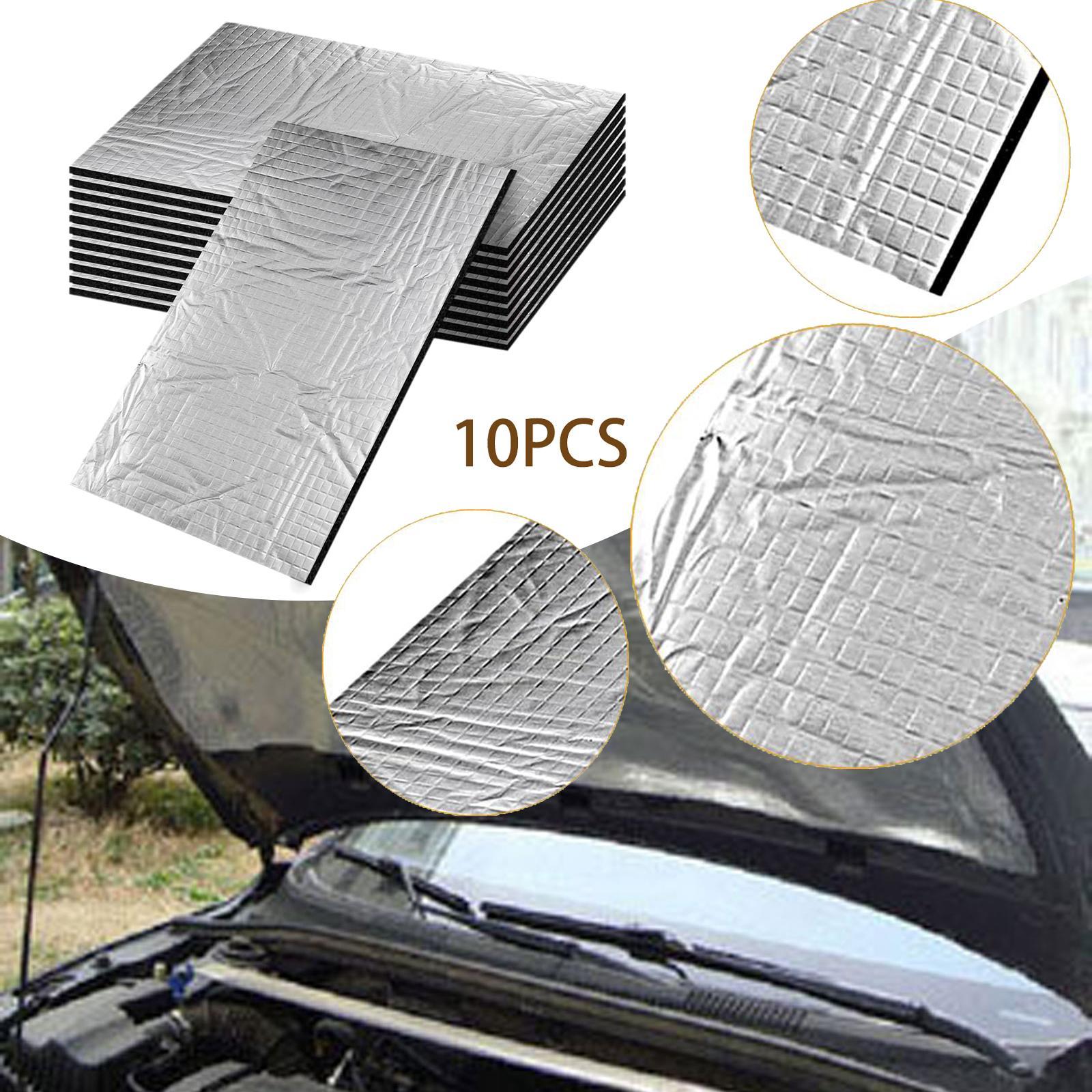 Foam Dampener Sheet - แผ่นฉนวนกันเสียงสำหรับเครื่องยนต์รถยนต์ แผ่นอลูมิเนียมฟอยล์ทนทานสำหรับห้องโดยสาร ผนังกั้นห้องเครื่อง และฝากระโปง