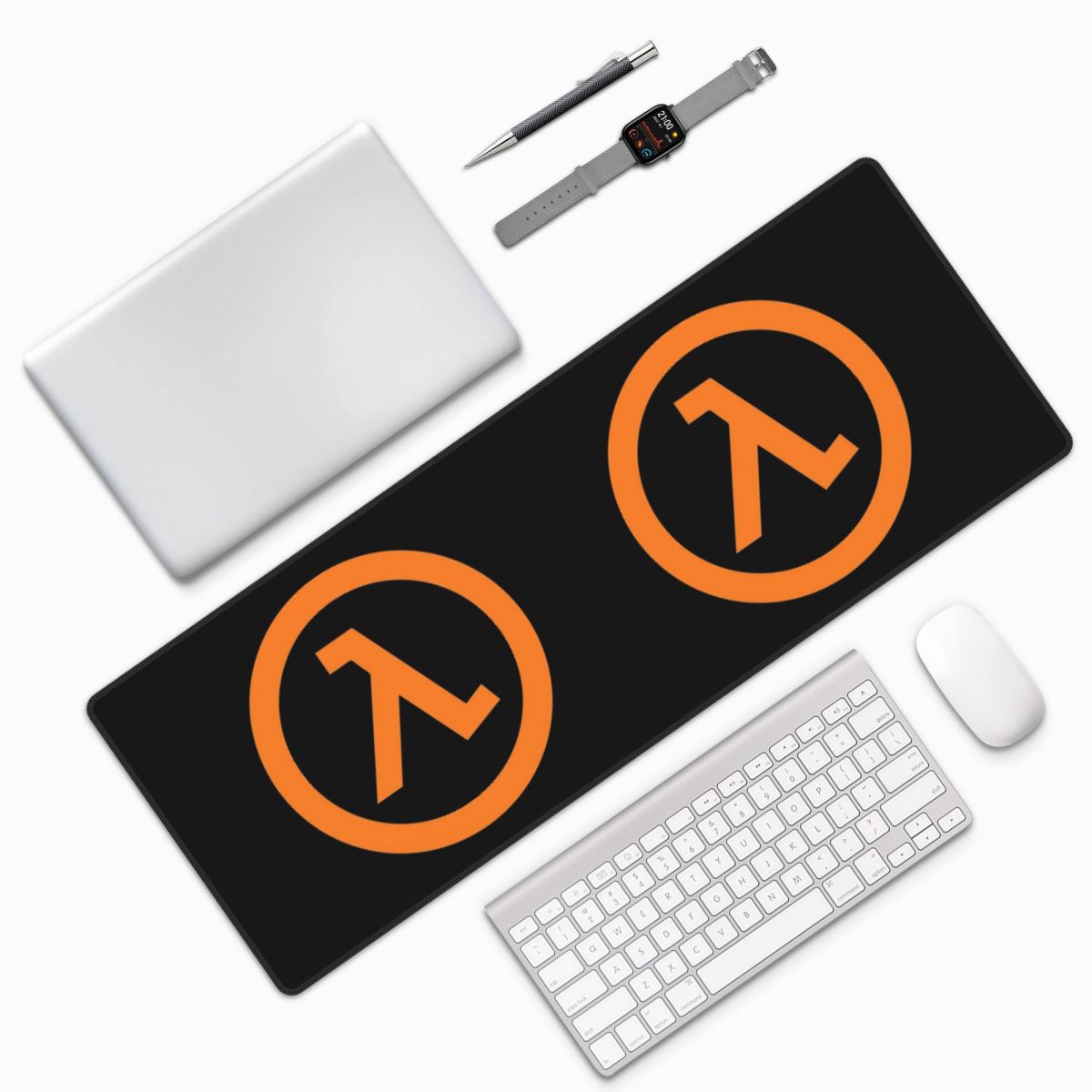 Gaming Keyboard Half - แผ่นรองเมาส์ขนาดใหญ่ Half Life Lambda สำหรับคอมพิวเตอร์ คีย์บอร์ด