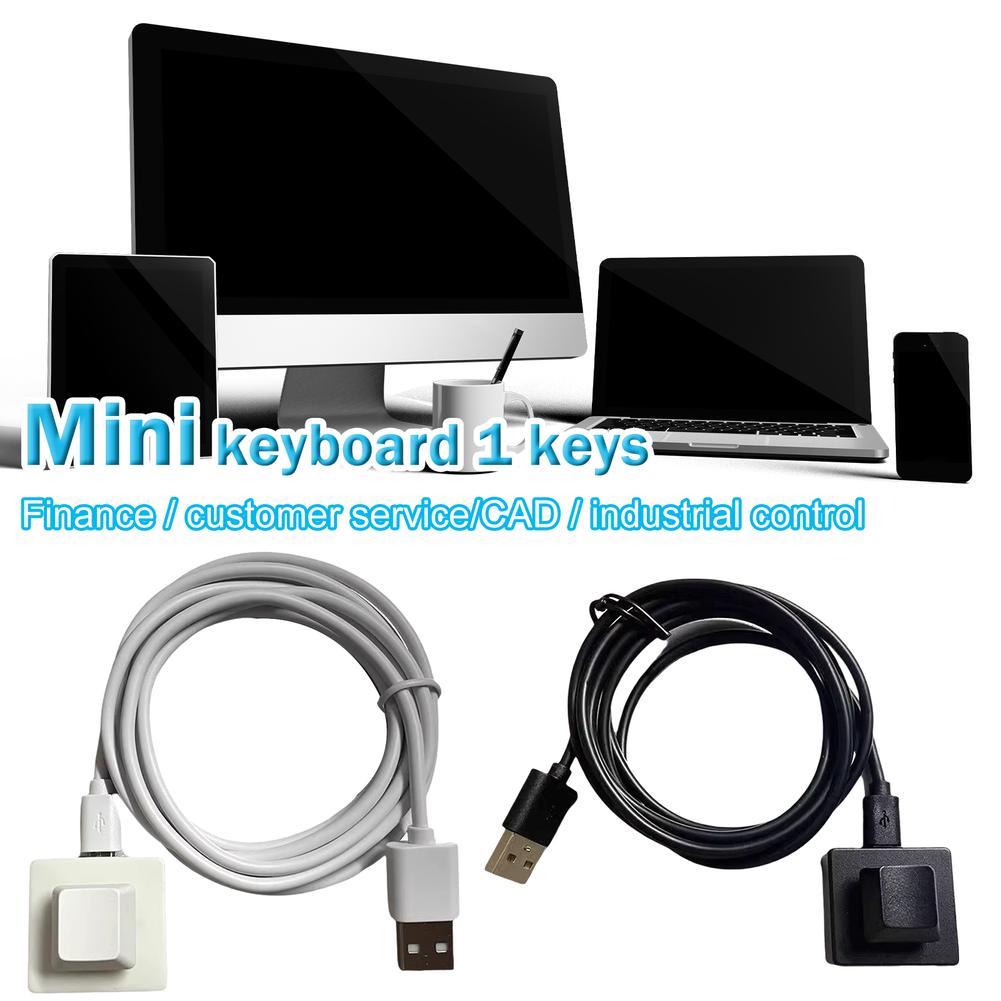 Gaming Keyboard Half - คีย์บอร์ดขนาดเล็กแบบมีสาย USB สำหรับเล่นเกม ปุ่มเดียว ตั้งโปรแกรมมาโครได้ ใช้งานมือเดียว