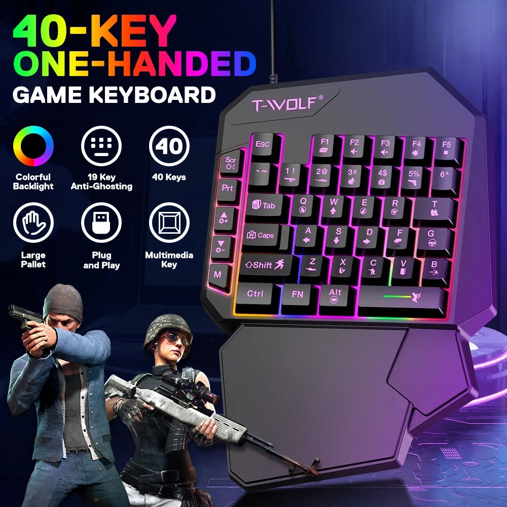 คีย์บอร์ดเกมมิ่ง RGB 5 in 1 พร - Gaming Keyboard And Mouse For Xbox บทวิจารณ์และราคา