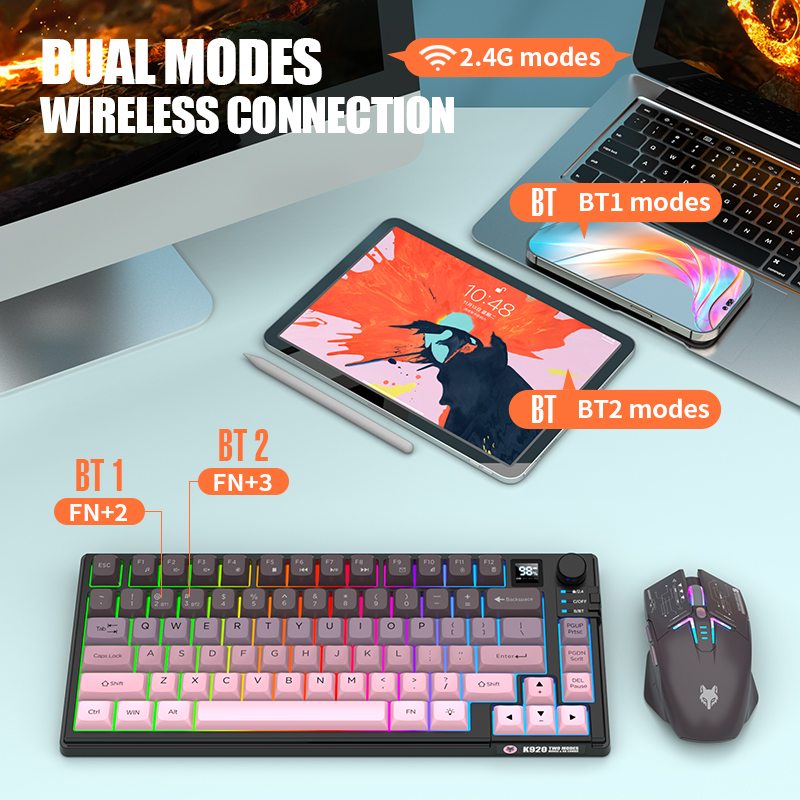 ชุดคีย์บอร์ดและเมาส์เกมมิ่งไร้ - Gaming Keyboard Mouse Set บทวิจารณ์และราคา