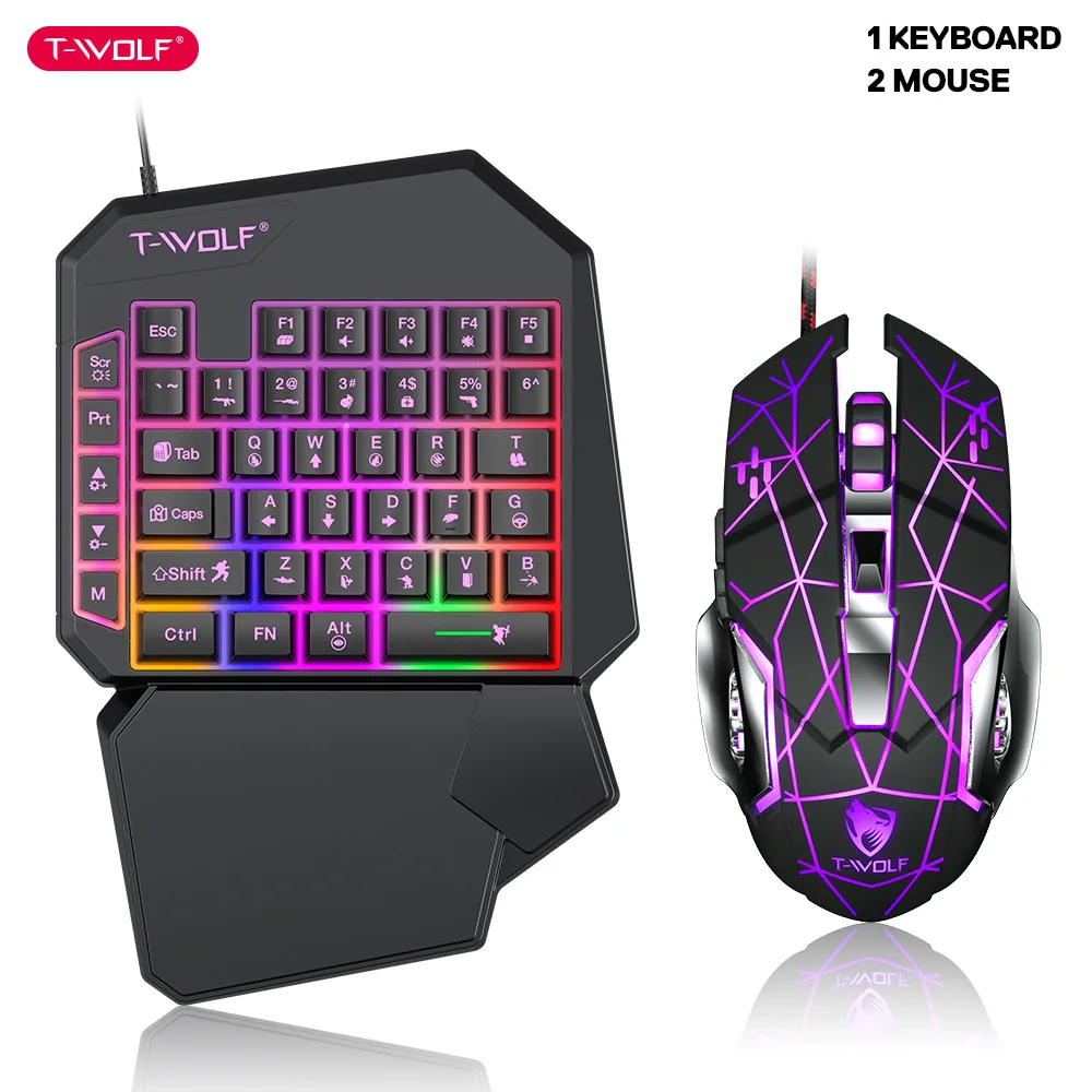 คีย์บอร์ดมือเดียว TF900 T-WOLF - Gaming Keyboard Mobile บทวิจารณ์และราคา