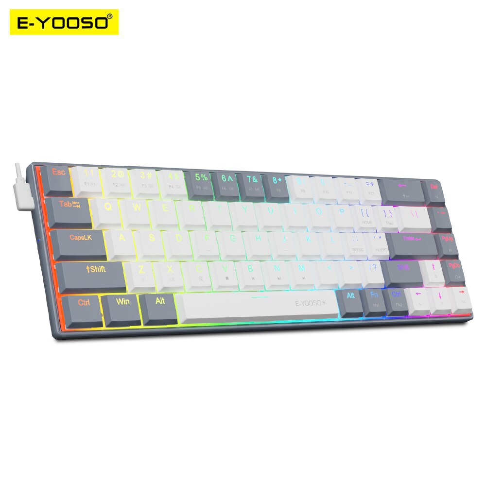 E-YOOSO A68 RGB Mini Slim USB  - Gaming Keyboard Mobile บทวิจารณ์และราคา