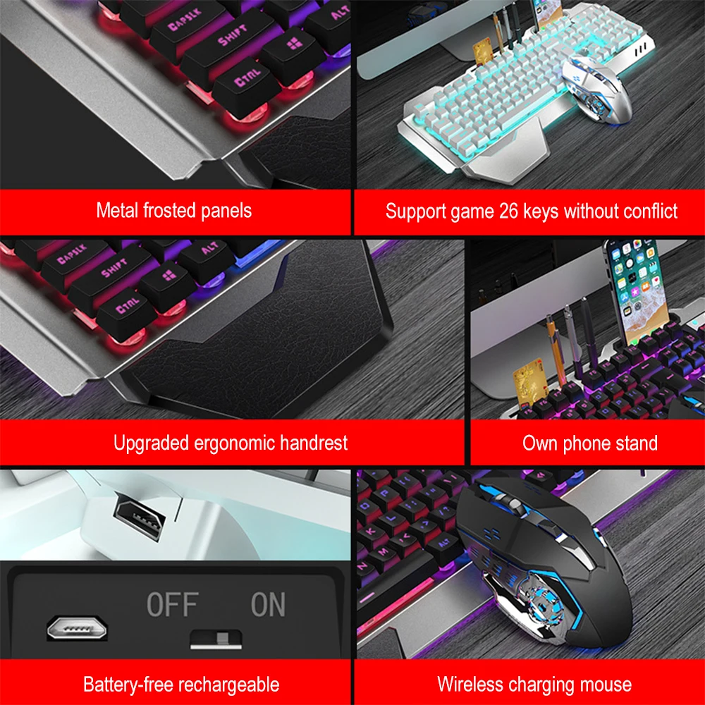 ชุดแป้นพิมพ์และเมาส์ไร้สาย2.4G - Gaming Keyboard And Mouse For Xbox บทวิจารณ์และราคา