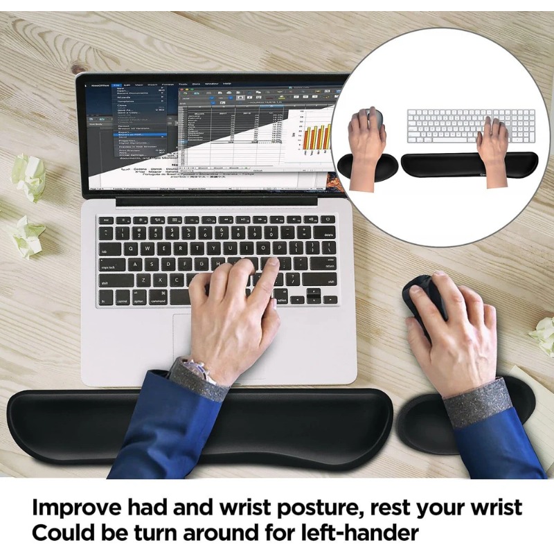 ที่รองข้อมือคีย์บอร์ดตามหลักสร - Gaming Keyboard Mouse Set บทวิจารณ์และราคา