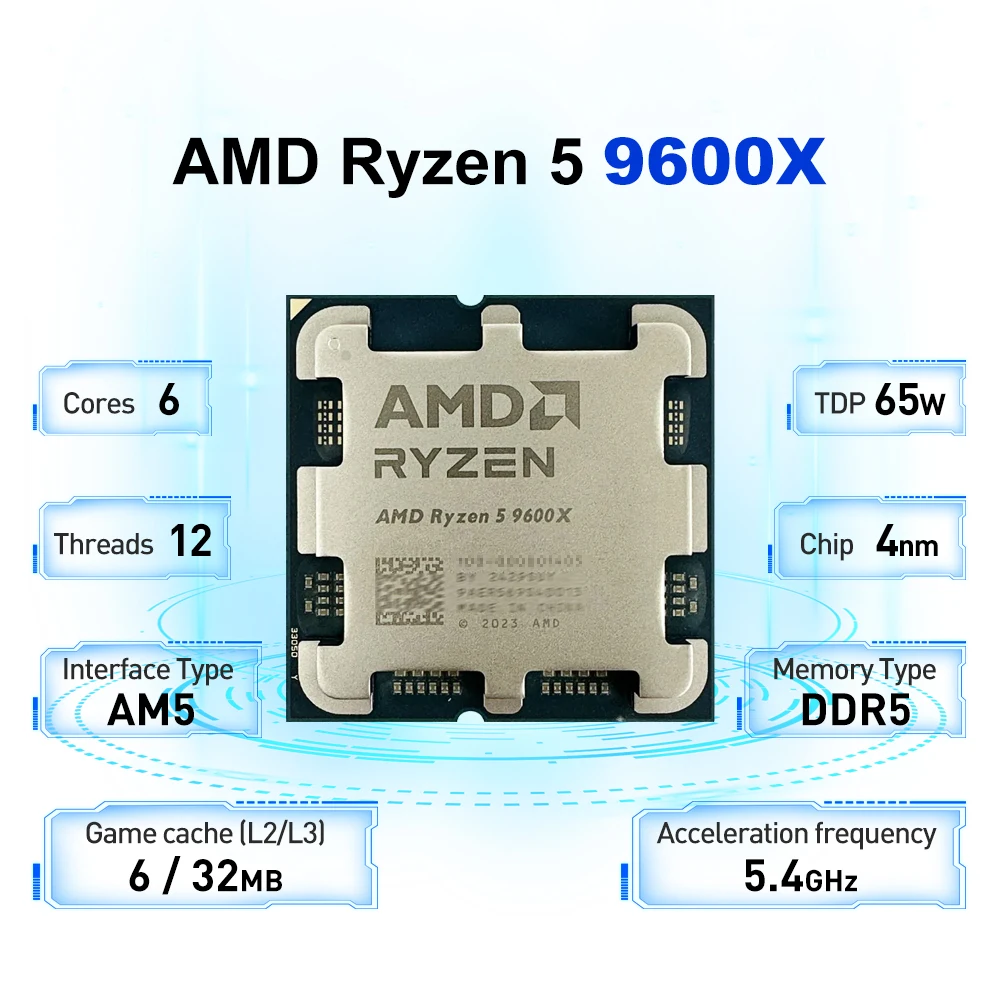 AMD Ryzen 5 9600X L3 = 32M 5.4 - Amd Cpu Ryzen 9 บทวิจารณ์และราคา