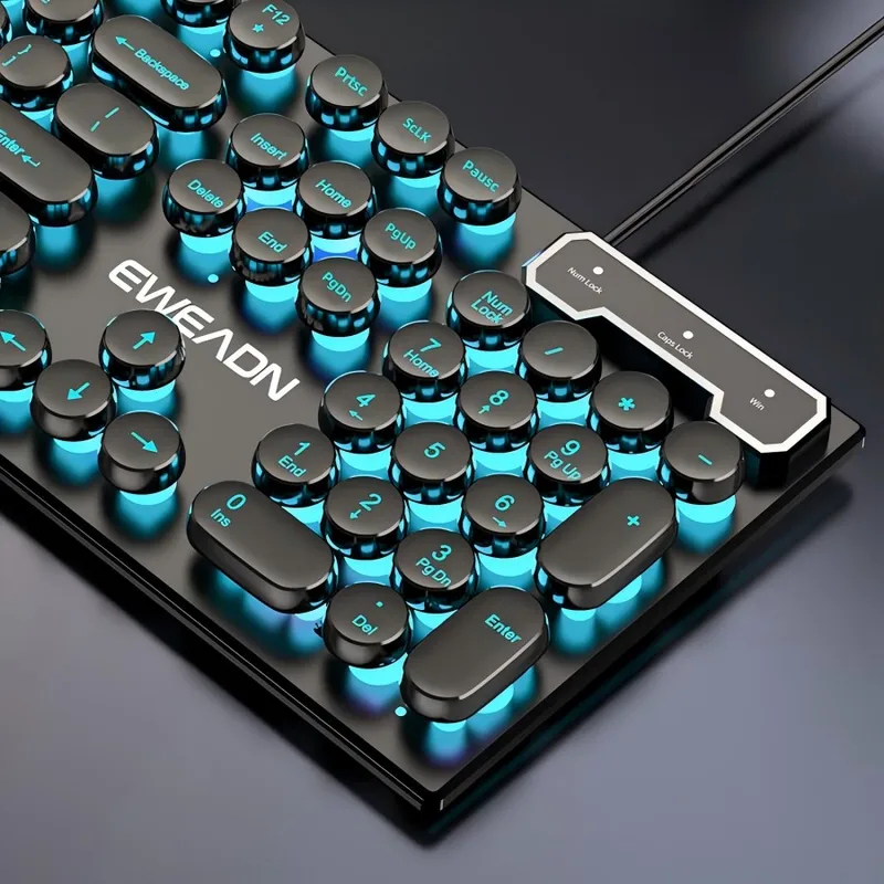 ชุดคีย์บอร์ดและเมาส์สไตล์เรโทร - Gaming Keyboard No Rgb บทวิจารณ์และราคา
