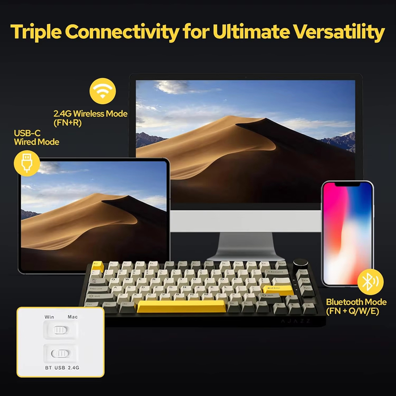 คีย์บอร์ดเกมมิ่งแบบกลไก AK820/ - Gaming Keyboard Wireless บทวิจารณ์และราคา