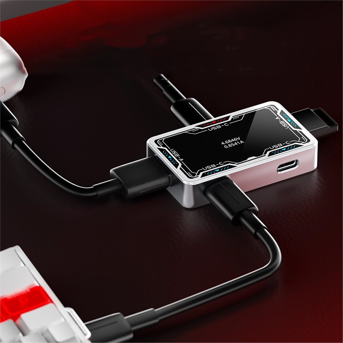 A85P เกมมิ่ง USB HUB 8K ความเร - Gaming Keyboard Splitter บทวิจารณ์และราคา