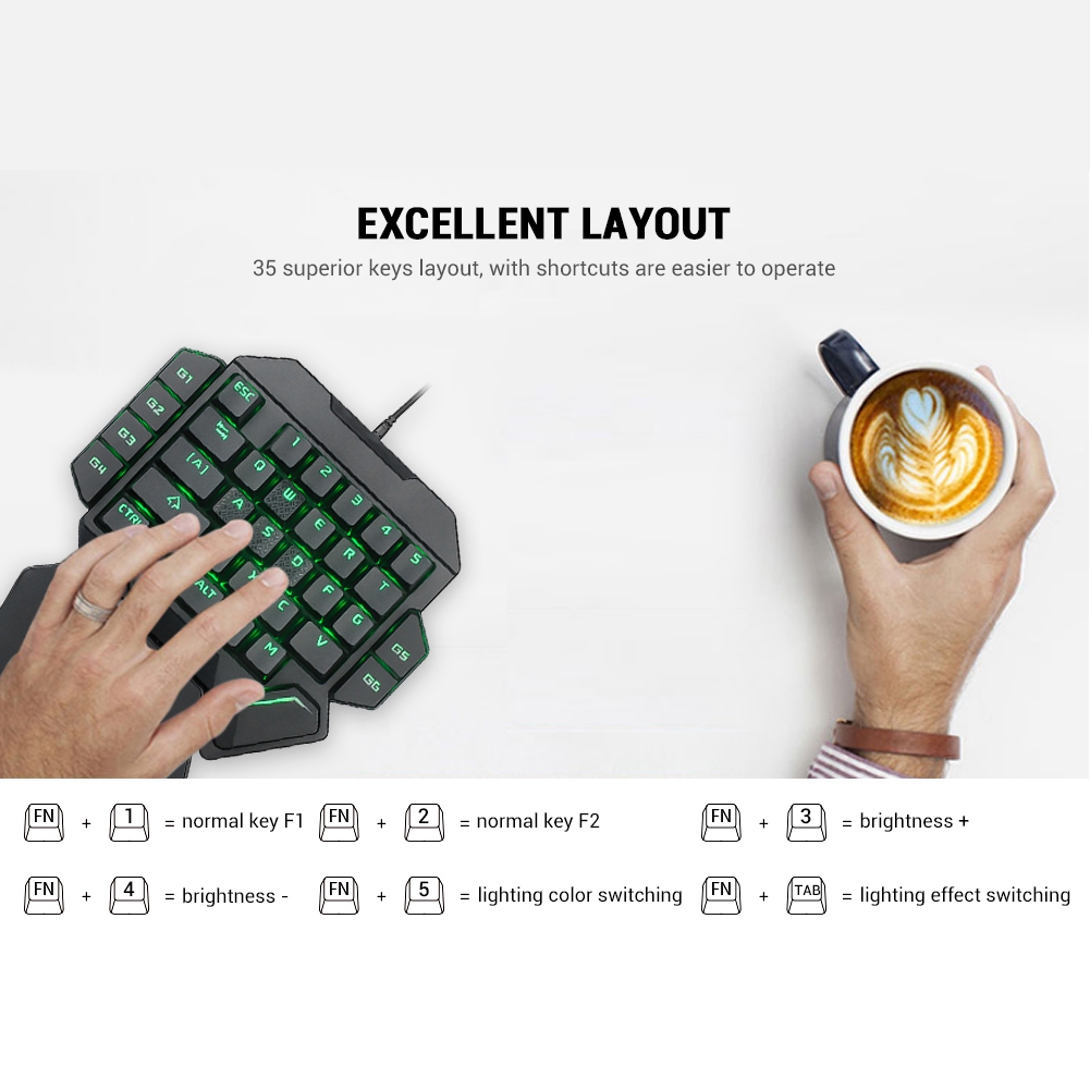 คีย์บอร์ด Blacklight คีย์บอร์ด - Gaming Keyboard Half บทวิจารณ์และราคา