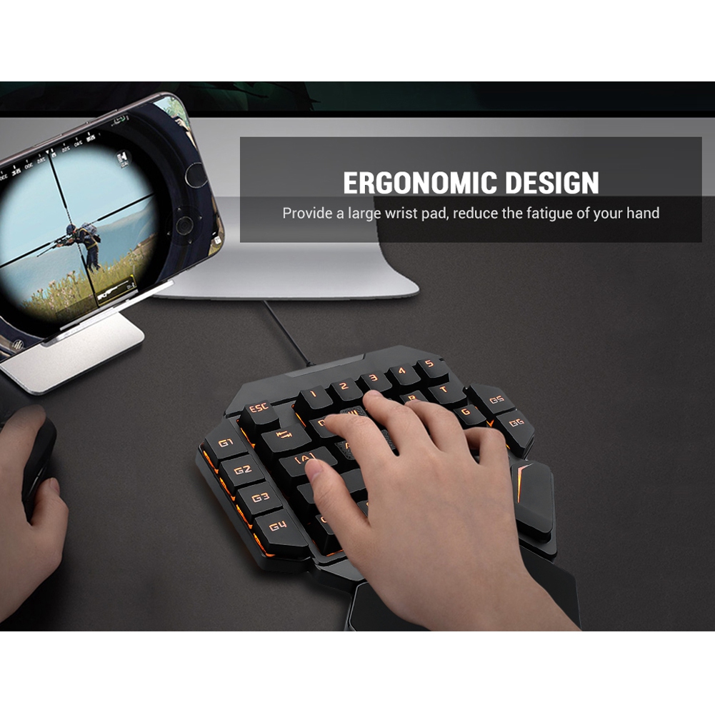 คีย์บอร์ด Blacklight คีย์บอร์ด - Gaming Keyboard Half บทวิจารณ์และราคา