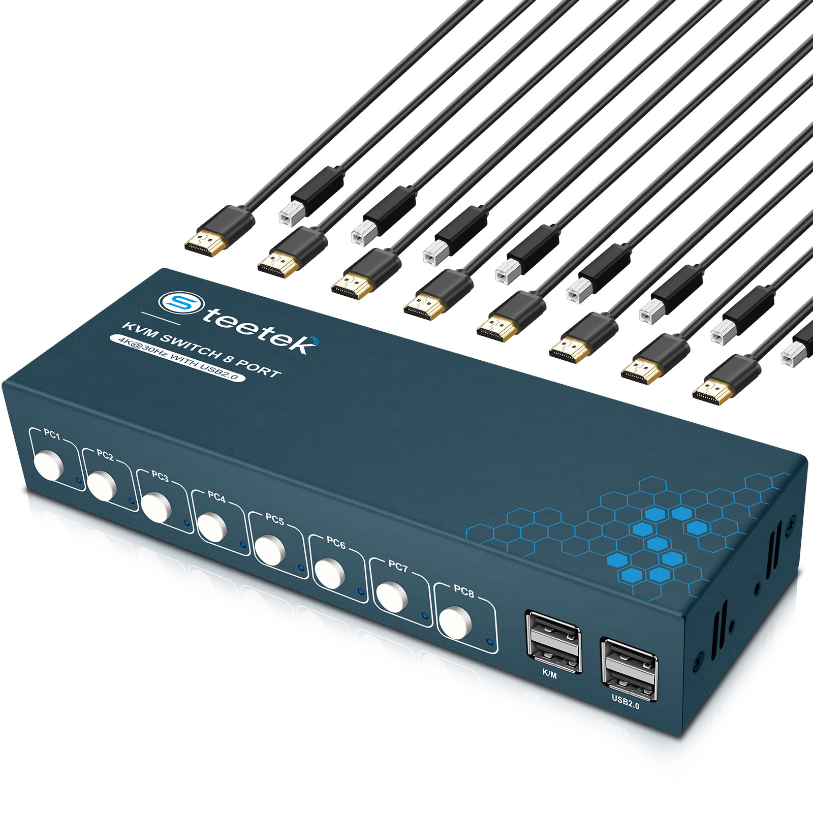 สวิตช์ KVM 8 พอร์ต HDMI สวิตช์ - Gaming Keyboard And Mouse For Xbox บทวิจารณ์และราคา