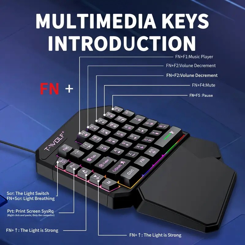 FocusOnPC TF900 ชุดแปลงสัญญาณเ - Gaming Keyboard Half บทวิจารณ์และราคา