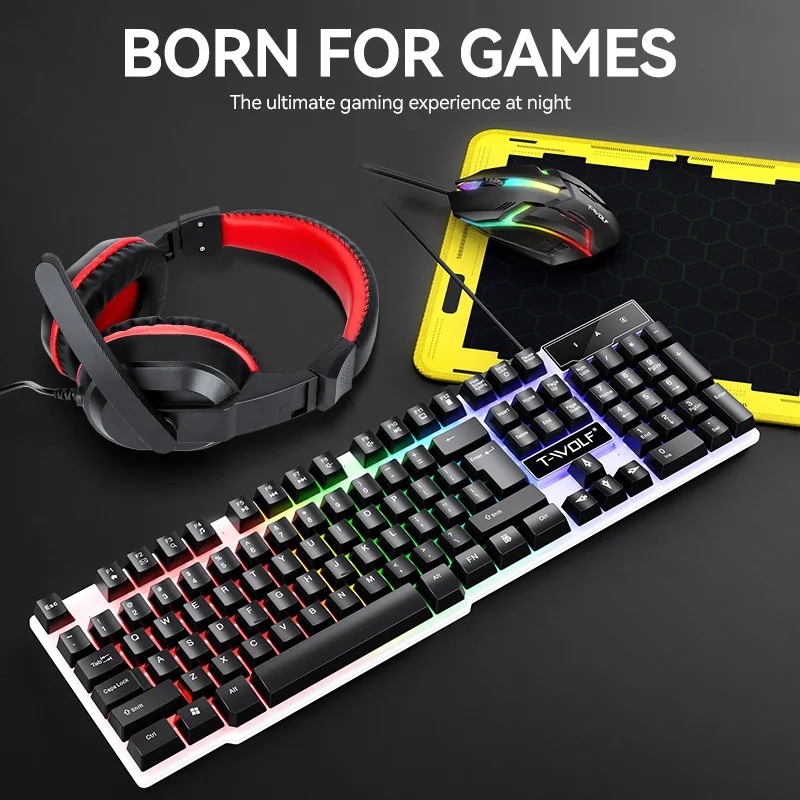 ชุดคีย์บอร์ดและเมาส์ USB ใหม่ส - Gaming Keyboard Mouse Set บทวิจารณ์และราคา