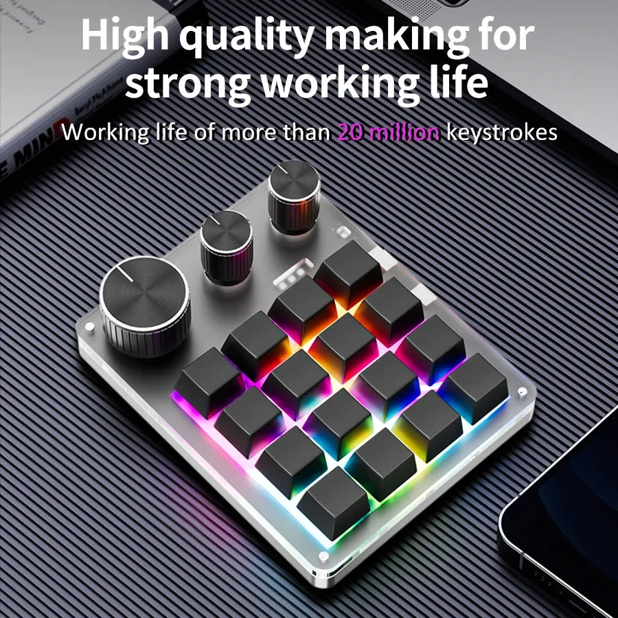 ไร้สายบลูทูธการเขียนโปรแกรมมาโ - Gaming Keyboard Mini Mechanical บทวิจารณ์และราคา