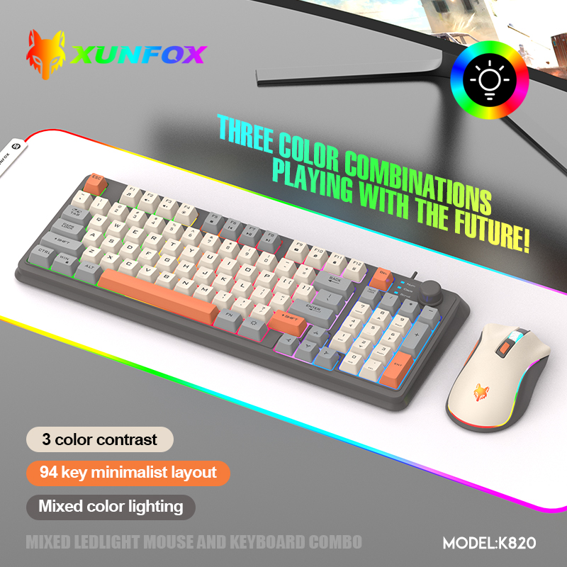 K820 USB เกมคีย์บอร์ดเมาส์ชุด  - Gaming Keyboard And Mouse For Xbox บทวิจารณ์และราคา