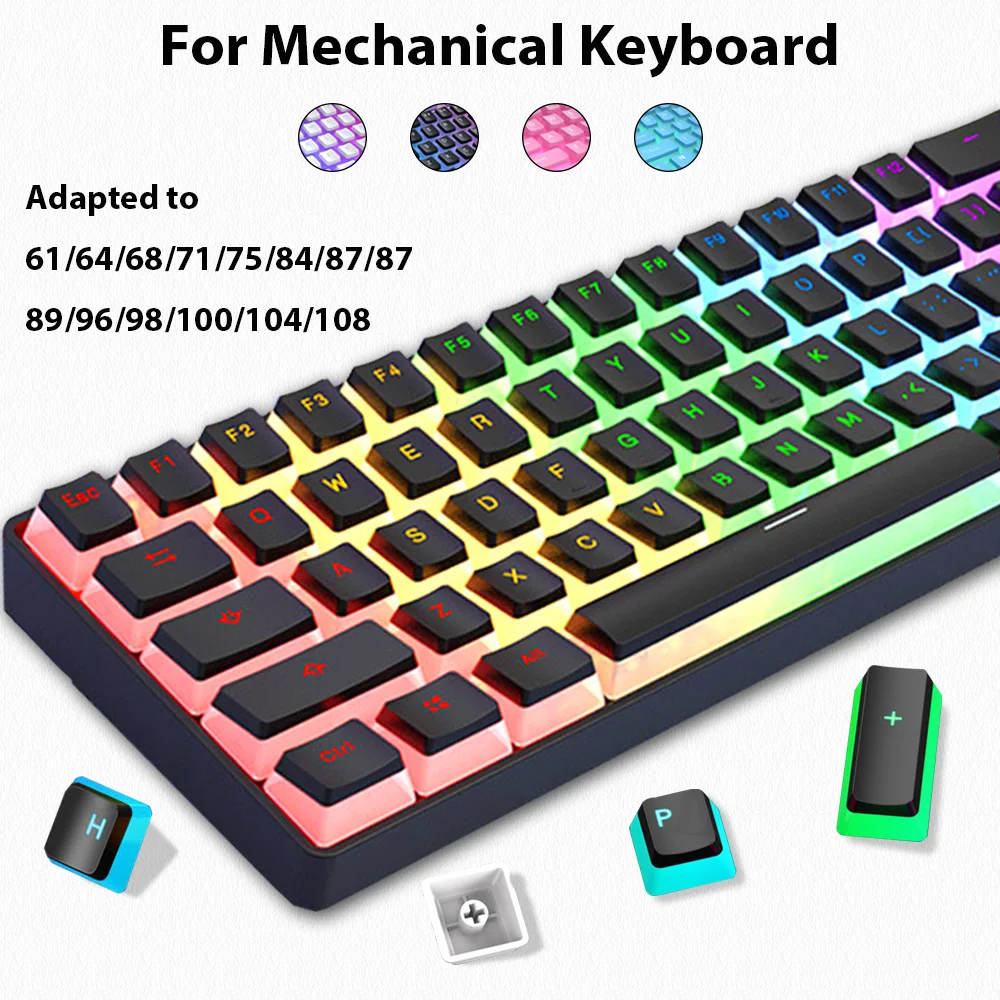 129 คีย์พุดดิ้ง Keycaps PBT Do - Gaming Keyboard No Rgb บทวิจารณ์และราคา
