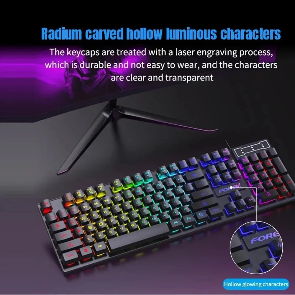 คีย์บอร์ดเกมมิ่งแบบมีสาย Kebid - Gaming Keyboard Half บทวิจารณ์และราคา