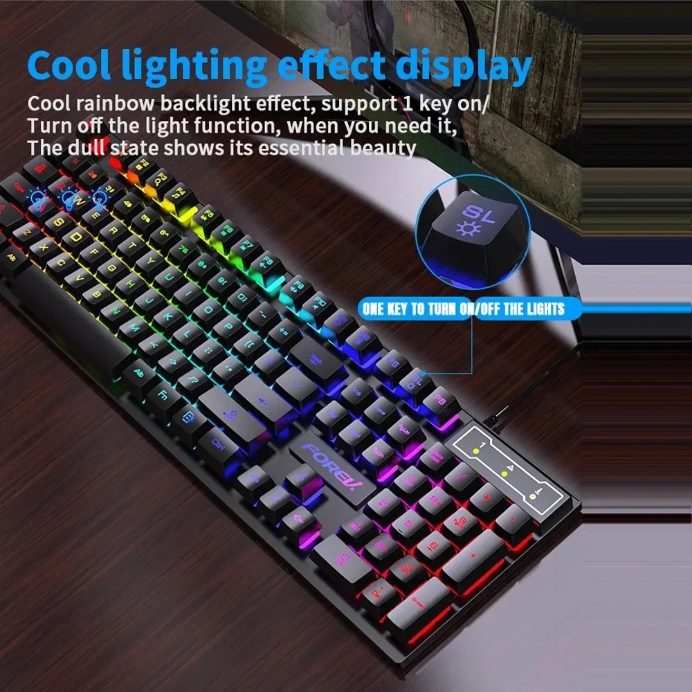 คีย์บอร์ดเกมมิ่งแบบมีสาย Kebid - Gaming Keyboard Half บทวิจารณ์และราคา
