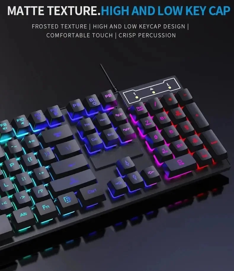 คีย์บอร์ดเกมมิ่งแบบมีสาย Kebid - Gaming Keyboard Half บทวิจารณ์และราคา