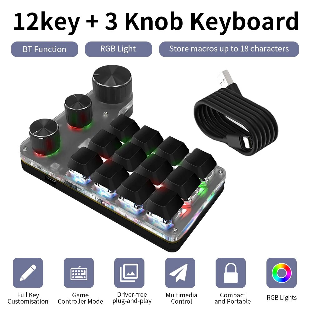 การเขียนโปรแกรมบลูทูธแป้นพิมพ์ - Gaming Keyboard Mini Mechanical บทวิจารณ์และราคา