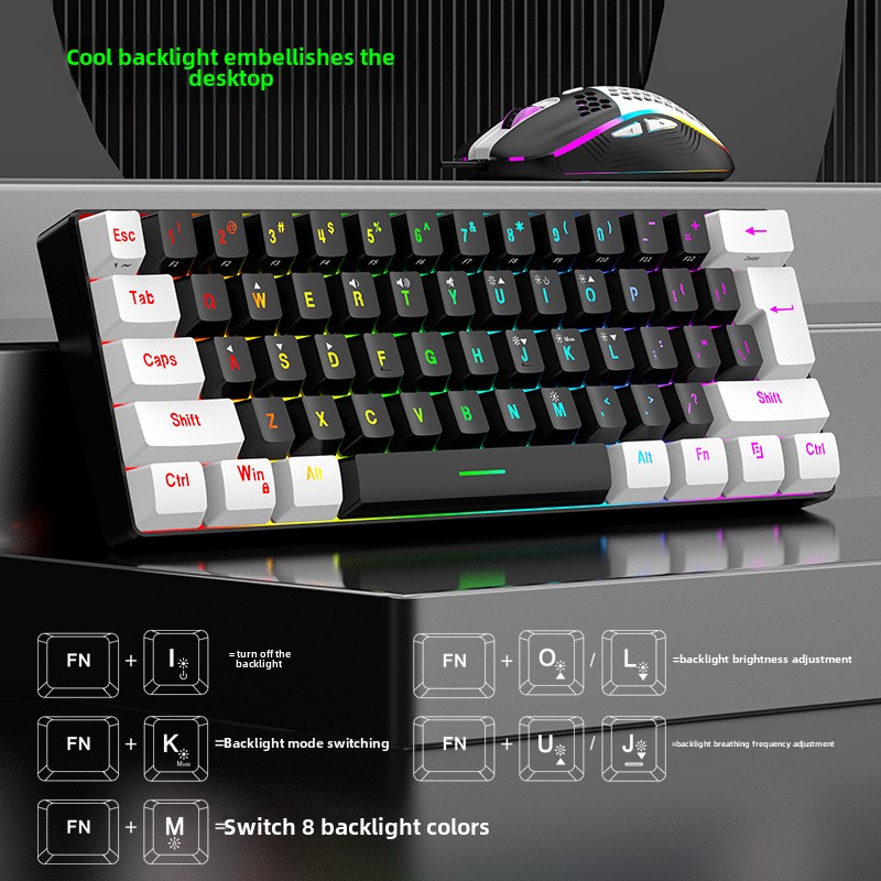 ชุดคีย์บอร์ดและเมาส์ 60% RGB ส - Gaming Keyboard And Mouse For Xbox บทวิจารณ์และราคา